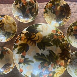 Vintage Traymold California Fiberglass Salad Bowl Set - Seven Pieces